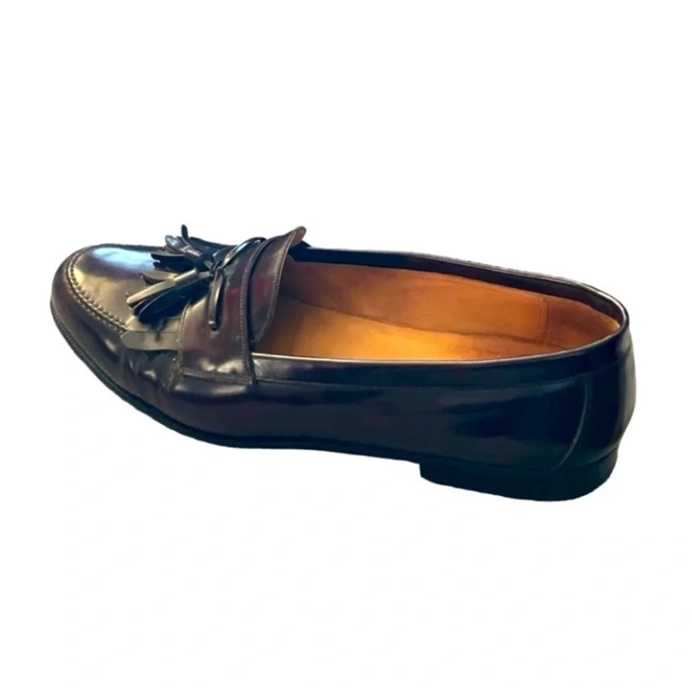 Mezlan Santander Tassel Loafers Men’s 10.5 Burgundy Brown Leather Dress Shoes